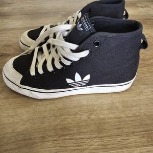 Adidas NIZZA Hi Rf Black and White Women's Sneakers Size 6